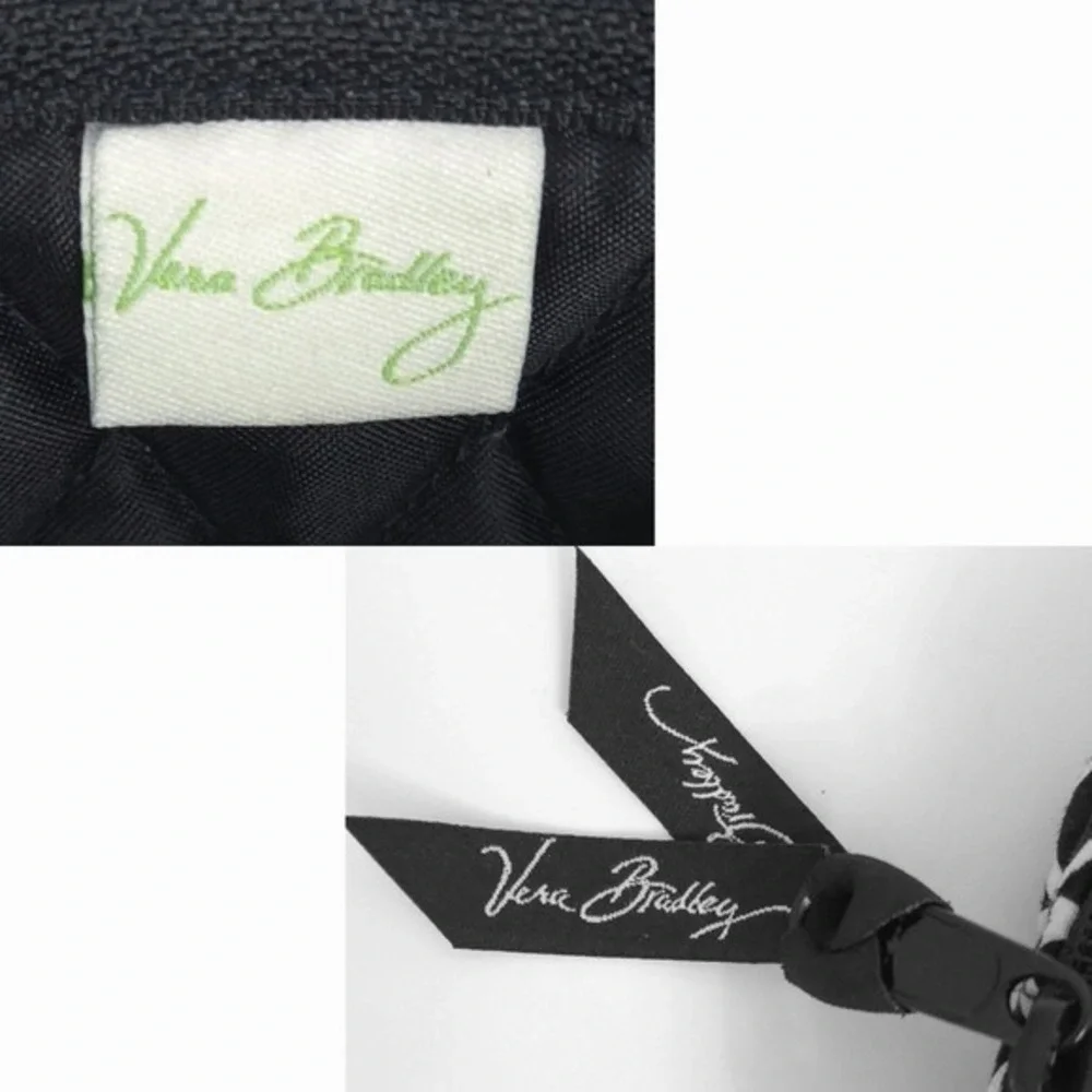 Vera Bradley Black &‎ White Night & Day Geo Quilted Cosmetic Bag